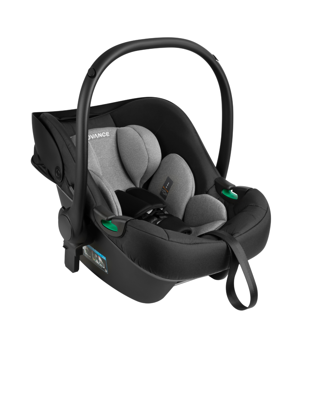Poussette 4en1 - Coque I-Size + embase I-Lou Noir - 0m+