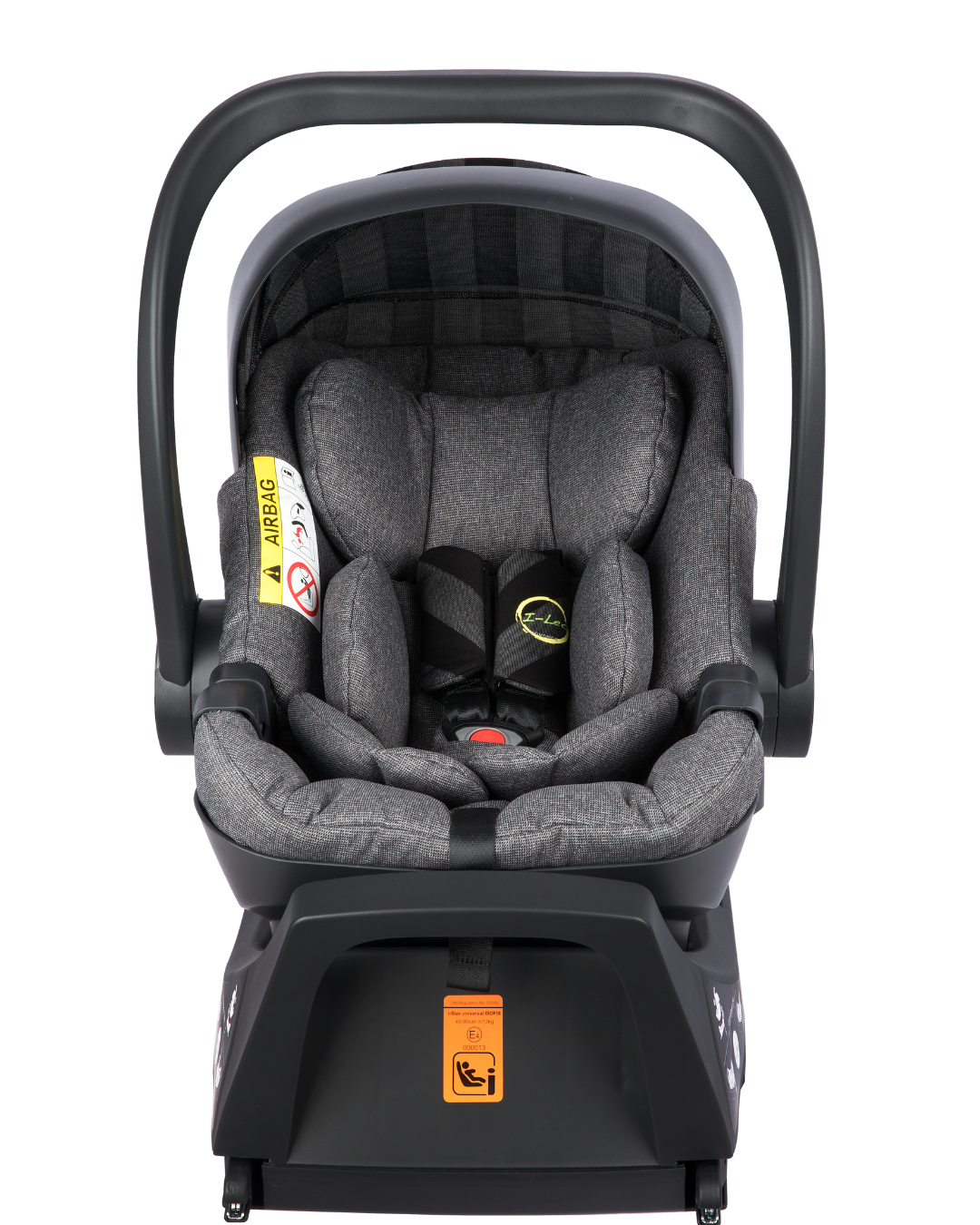 Poussette 4en1 - Coque I-Size + embase I-Lou Noir - 0m+