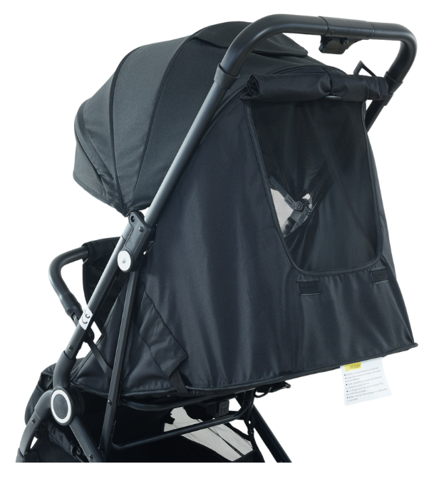 Poussette voyage Zoe Noir + OFFERT Protection pluie poussette & Moustiquaire