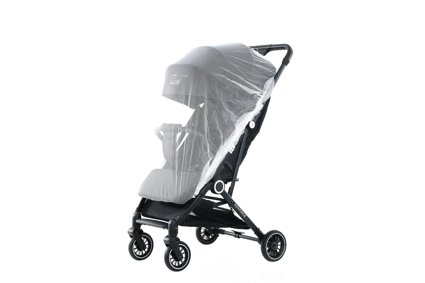 Poussette voyage Zoe Noir + OFFERT Protection pluie poussette & Moustiquaire