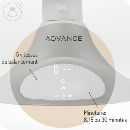 Transat électrique bébé balancement automatique Bluetooth Babycool Advance