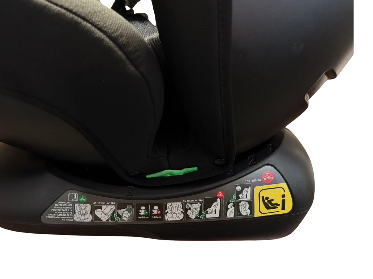 Siège-auto I-SIZE/Ceinturé First Allstage 40 à 150cm - Gris/Noir