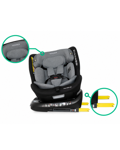 Siège auto i-Size Hero 360° SafeTension Alerte Sonore ISOFIX ADVANCE
