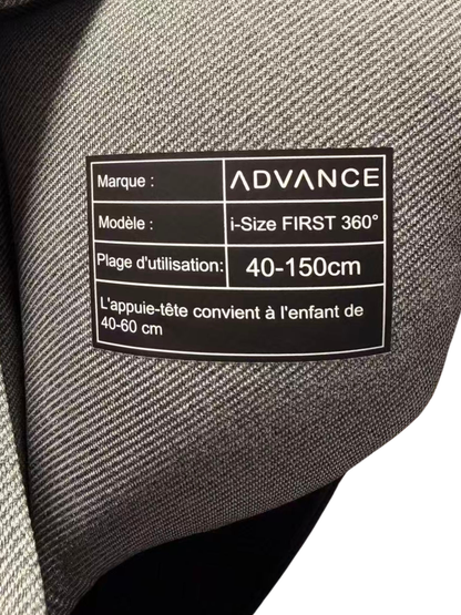 Siège-auto I-SIZE/Ceinturé First Allstage 40 à 150cm - Gris/Noir