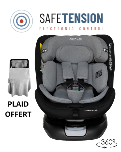 Siège auto i-Size Hero 360° SafeTension Alerte Sonore ISOFIX ADVANCE